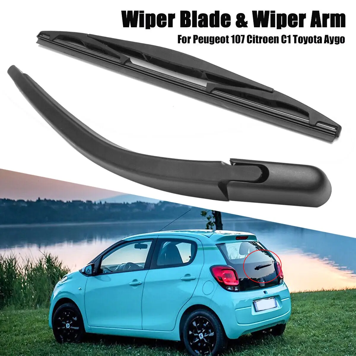 Auto Posteriore Parabrezza Spazzola Tergicristallo Braccio Set Parabrezza Auto Styling Per Peugeot 107 Citroen C1 Toyota Aygo