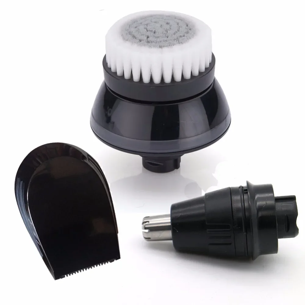 Di Ricambio Viso Spazzola Di Pulizia + Basetta Trimmer + Naso Trimmer Testa Per Philips S5050 Rq1150 Rq1050 Serie 5000 9000 Rq32 Rq1250