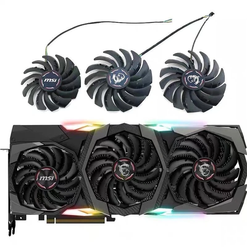 3Pcs Fan Rtrtx2080Ti Ventola Di Raffreddamento Per Msi Rtx 2070 2080 Super 2080 Ti Gaming X Trio Ventola Della Scheda Grafica