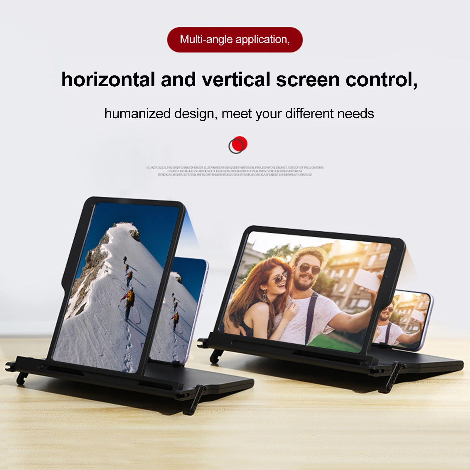 12 Inch 3D Mobile Phone Screen Amplifier Foldable And Portable Phone Holder Universal Smartphone Thin Magnifying Screen