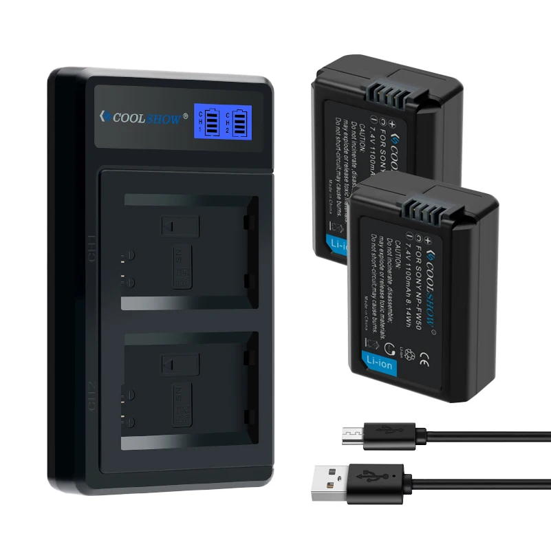 Np-Fw50 Caricabatterie Per Sony Alpha A6500 A6300 A6000 A5000 A3000 Nex-3 Alpha 55 Alpha 7 A72 A7R Np Fw50 Batteria Per Fotocamera