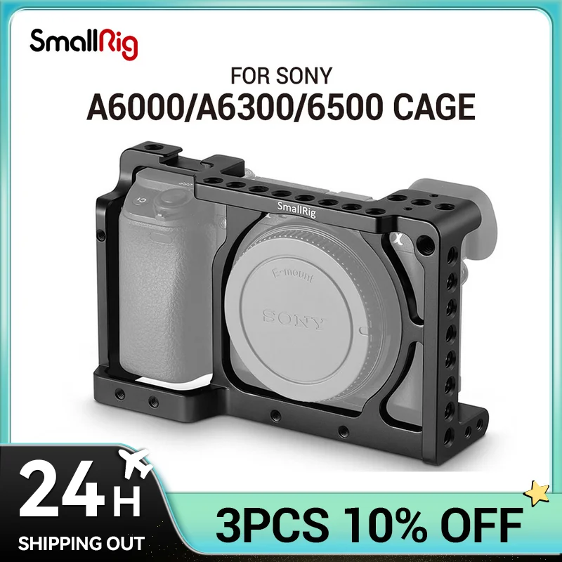 Smallrig Camera Cage Rig Per Sony A6500 Cage Per Sony A6300/A6000/A6500 Nex-7 Fotocamera Con Fori Filettati Per Montaggio Su Scarpa 1661