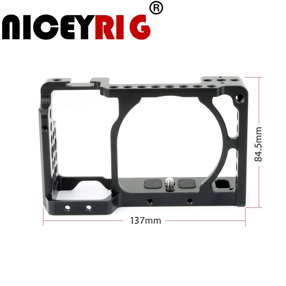 Niceyrig Per Sony A6400 A6500 A6300 A6000 Ilce-6500 Ilce-6300 Ilce-6000 Nex7 Gabbia Fotocamera Built-In Freddo Rail Scarpa Leggero