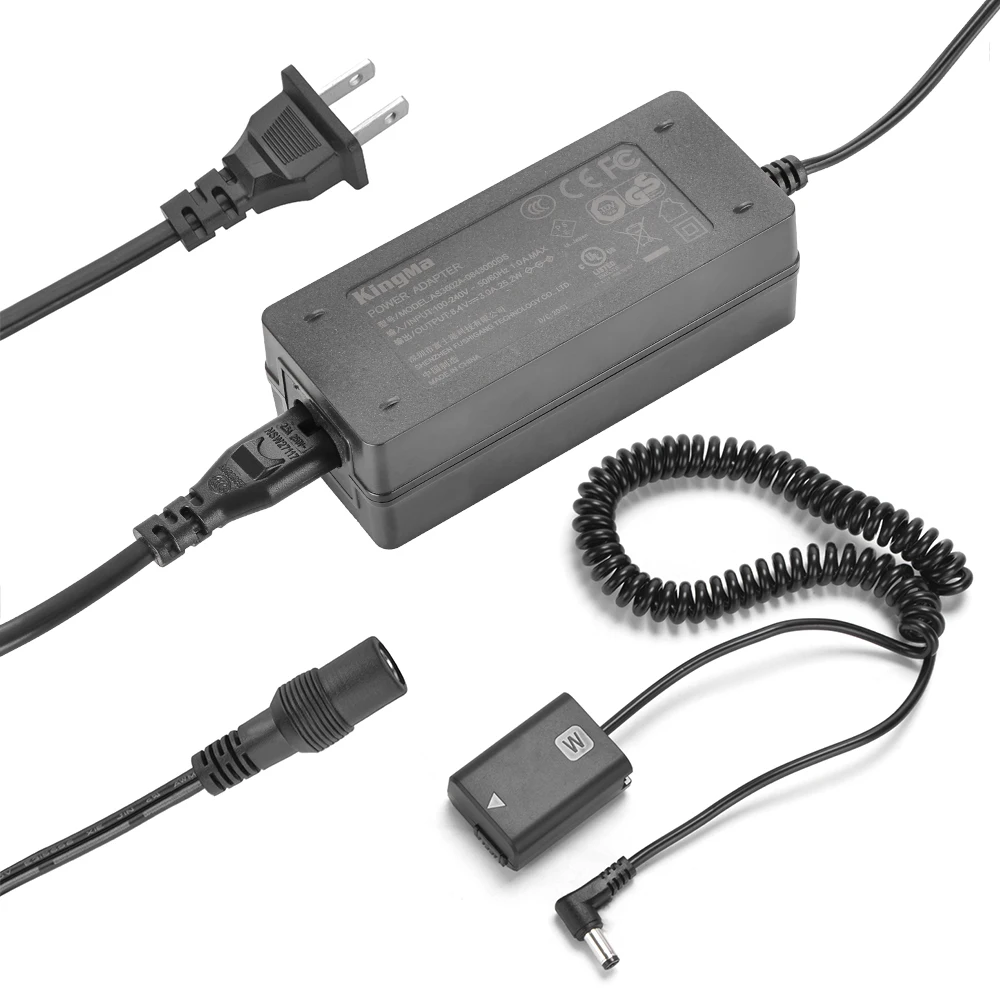 Kingma Np-Fw50 Dummy Batteria Di Alimentazione Ca Adattatore Di Alimentazione Per Sony Zv-E10 Alpha 7Sii A7S A7Sm2 A7M2 A7R A7Rm2 A6100 A6400 A6500 A6