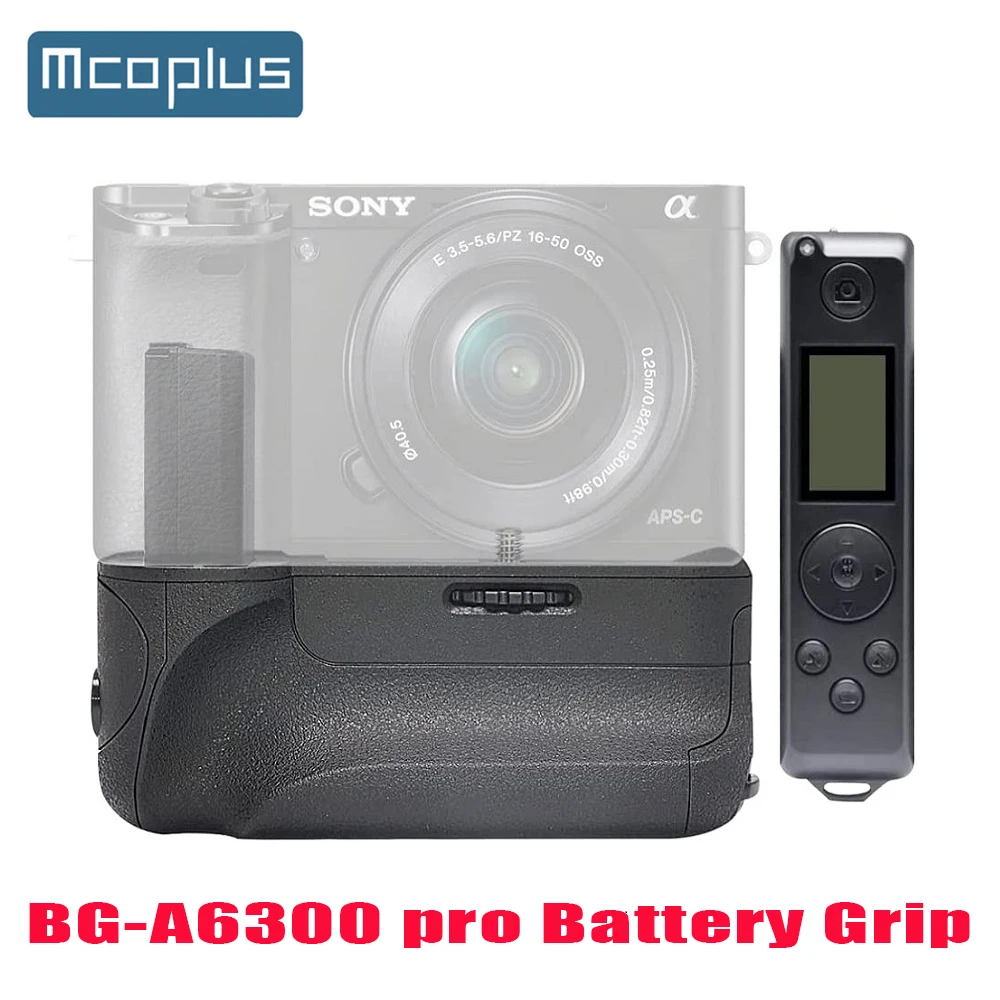 Mcoplus Bg-A6300 Pro Battery Grip Con Telecomando 2.4G Per Fotocamera Sony A6000 A6100 A6300 A6400