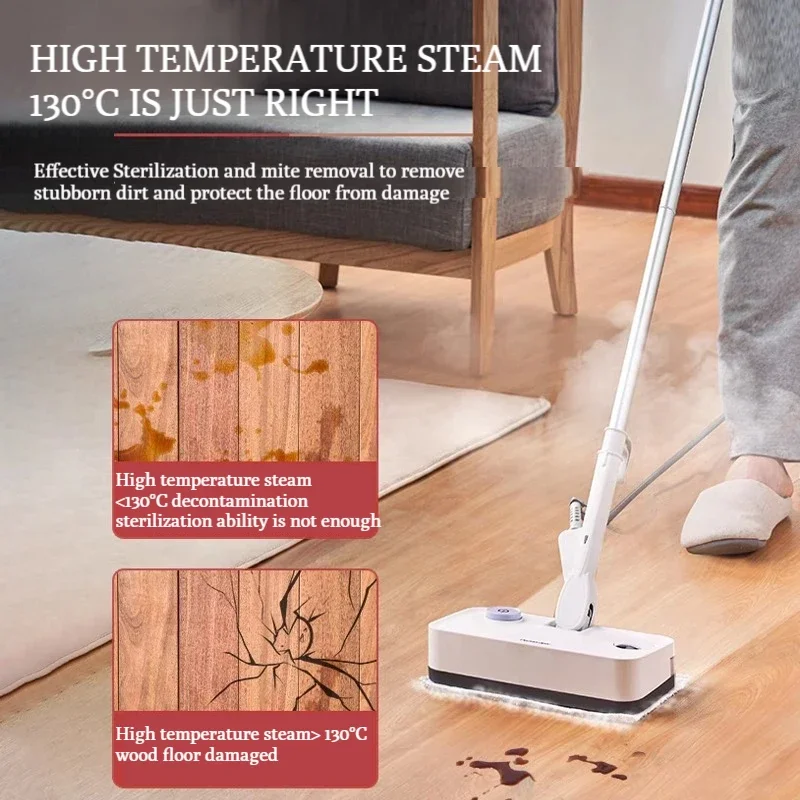 Scopa A Vapore Cablata Ad Alta Temperatura Pulitore Elettrico Mop Disinfezione Macchina Per La Pulizia Del Divano Pulizia Del Tappeto Domestico Spazza
