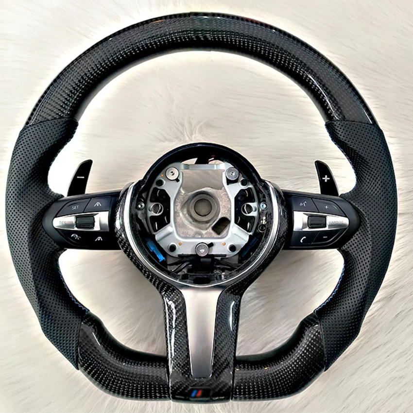 New Trend Custom Car Volante In Fibra Di Carbonio Full Leather Per Bmw E84 E90 E92 M3 M5 F10 F30 F20 Lenkrad Volante