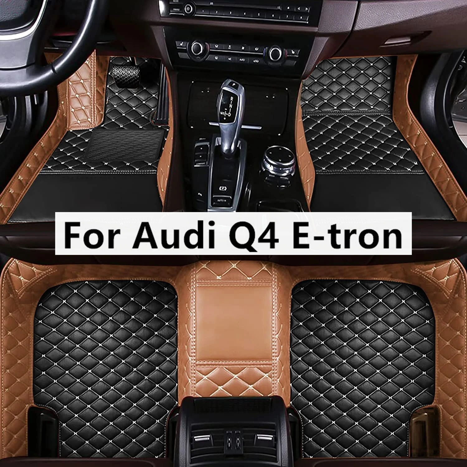 Tappetini Auto Personalizzati Abbinati Ai Colori Per Audi Q4 E-Tron 2022 2023 Q5 E-Tron Q5 Accessori Interni Sportivi