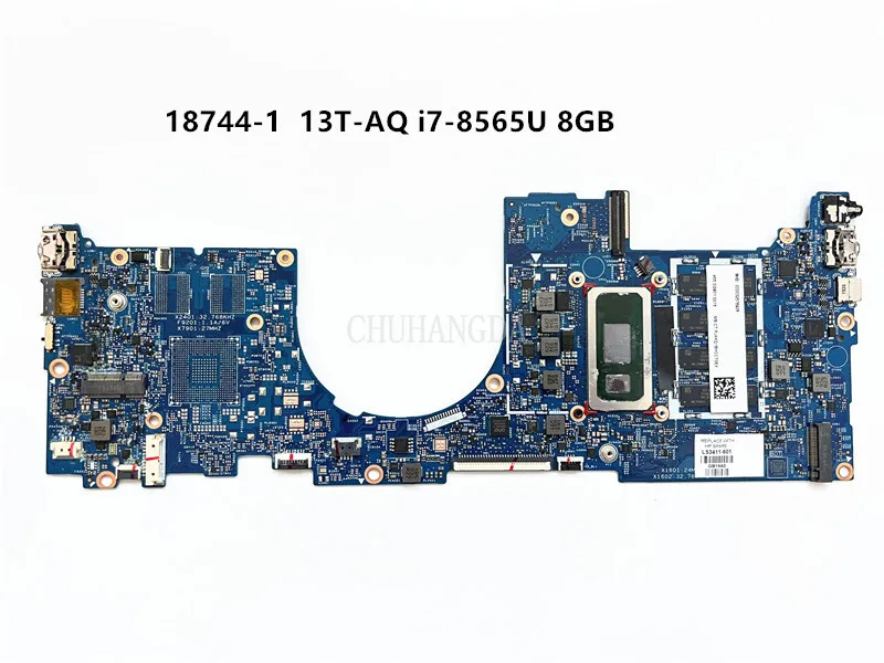 18744-1 Per Hp Envy 13T-Aq 13-Aq Scheda Madre Del Computer Portatile L53411-601 L53411-001 I7-8565U 8Gb 100% Testato