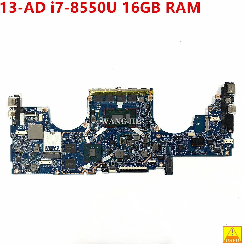 Usato 939652-601 939652-001 Per Laptop Hp Envy 13-Ad118Tx Scheda Madre Per Laptop 13-Ad Muslimedsc Mx150 2Gb I7-8550U 16Gb