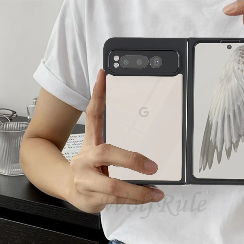 Per Google Pixel Fold Case Cover Google Pixel Fold Capa Phone Back Antiurto Full Lens Protector Clear Fundas Google Pixel Fold