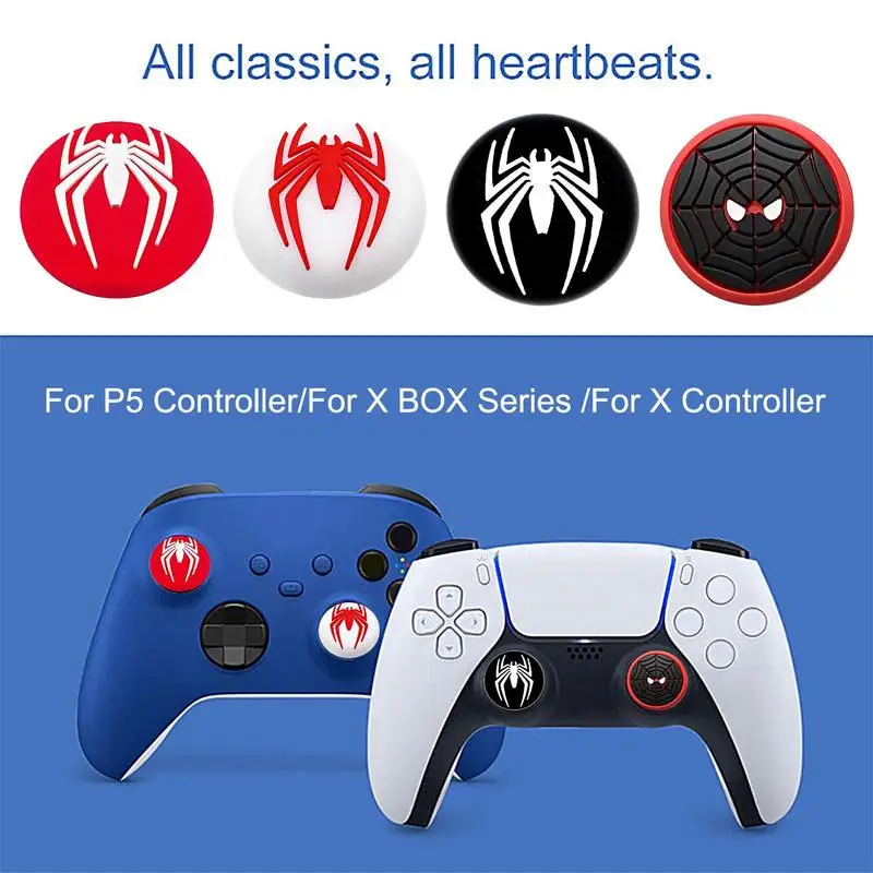 4 Pezzi Thumb Stick Caps Custodie Joystick Grip Caps Custodia Protettiva Per Ps5 Ps4 Switch Pro Silicone Thumbstick Caps Joystick Cover