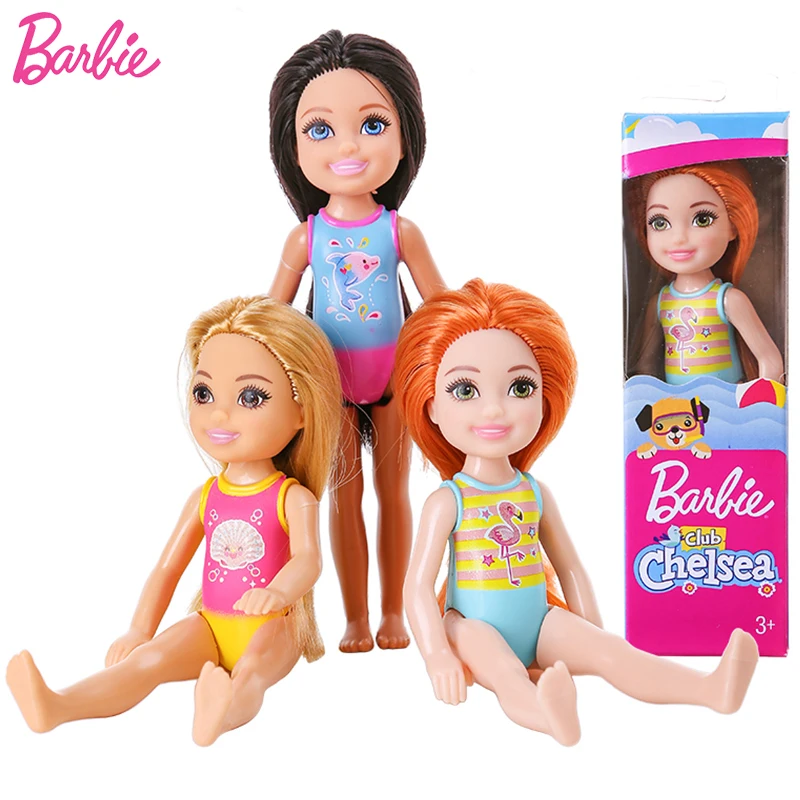 Original Club Chelsea Barbie Dolls Mini Pocket Barbie Giocattoli Per Bambini Per Ragazze Summer Play Beach Juguetes Dolls For Girl Swimsuit Set