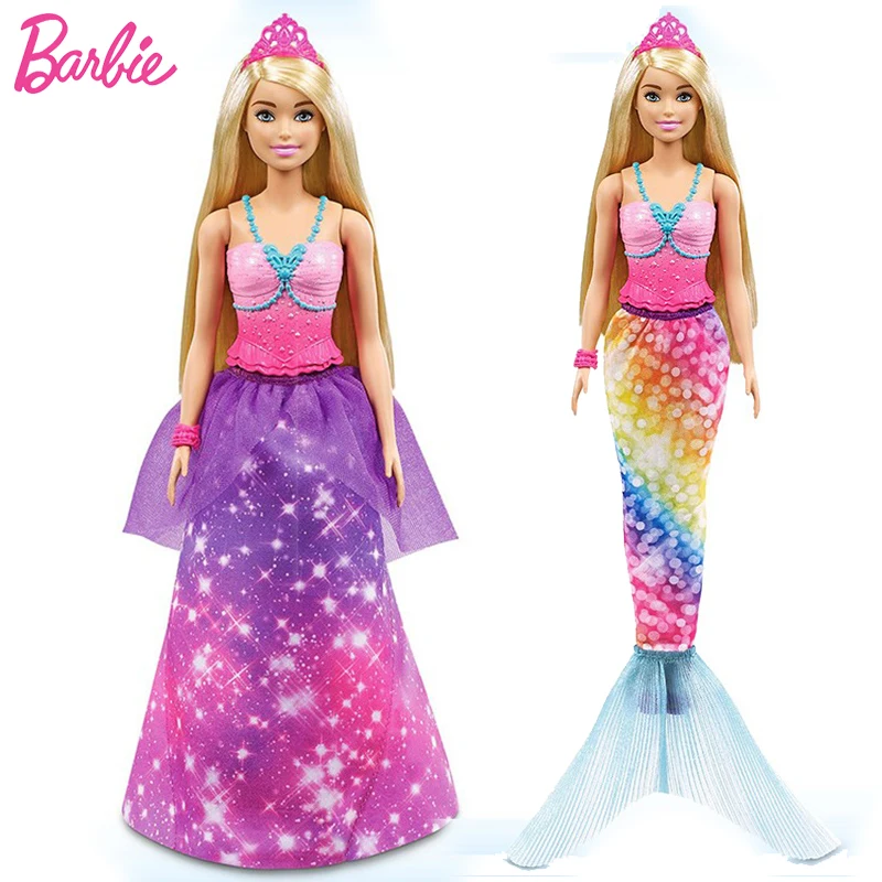 Bambola Barbie Originale Dreamtopia Principessa Sirena Trasformazione Accessori Per Ragazze Fantasia Barbie Vestiti Giocattoli Per Bambini Regalo Di C