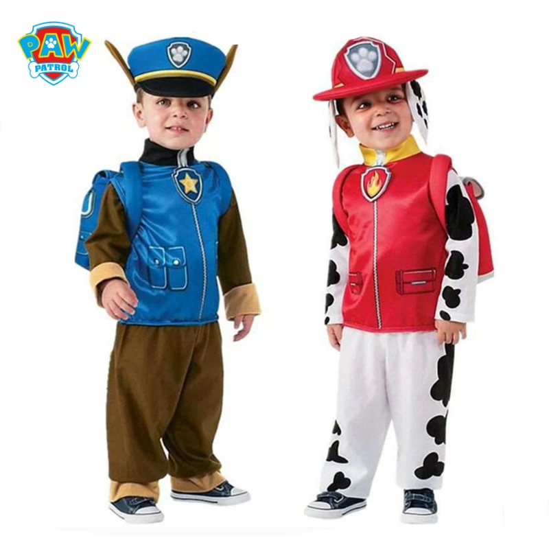 Paw Ronds Cosplay Cartoon Costume Kids Creative Stage Performance Outfit Costume Chase Skye Dress Up Boy Girl Birthday Gift