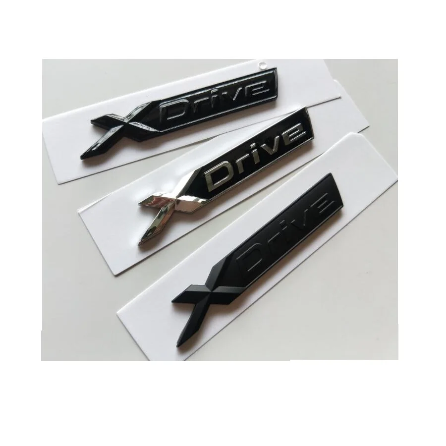 Chrome Black Letters Trunk Emblems Xdrive Fender Number Simboli Badge Per Bmw Serie 1234567 X123456