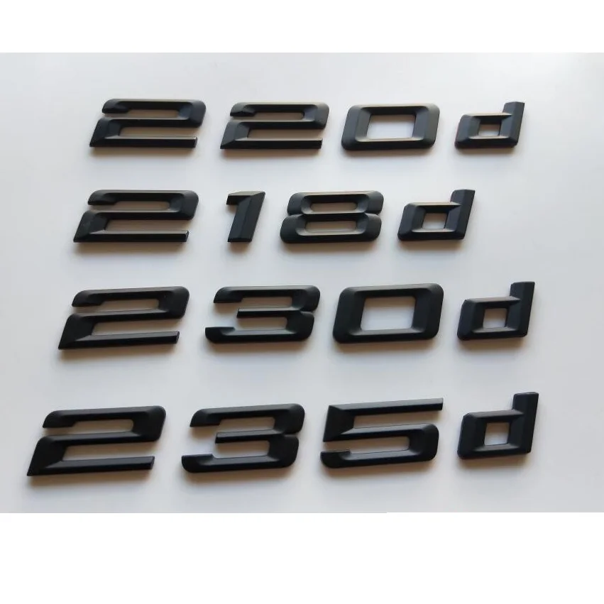 Per Bmw Serie 2 Nero 216D 218D 220D 223D 224D 225D 227D 228D 230D 232D 235D 240D 245D 250D Simboli Emblemi Distintivi