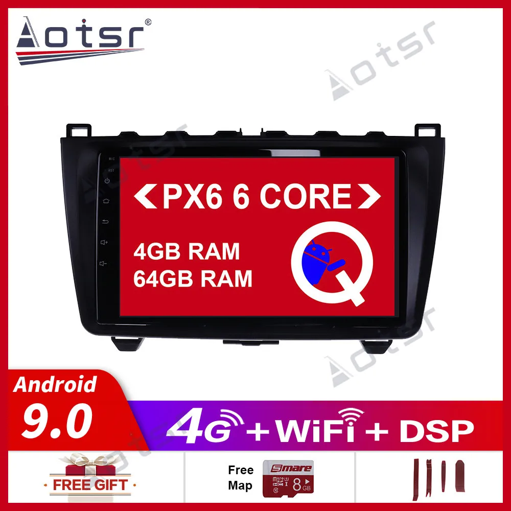 Per Mazda 6 4 4G 64G Ips Android 10.0 Autoradio Autoradio Coche Stereo Auto Audio Carplay Atoto Player Multimedia Gps