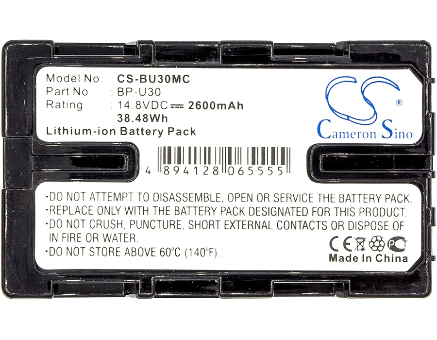 Fotocamera 2600Mah Batteria Per Sony Bp-U30 Pmw-Ex1 Pmw-Ex3 Pmw-Ex1R Pmw-F3 Pmw-F3L Pmw-F3K Pmw-100 Pmw-150 Pmw-160
