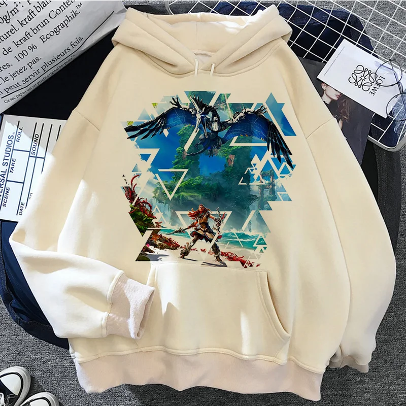 Felpe Con Cappuccio Horizon Warded West Donna 2023 Fleece Anni '90 Kawaii Clothes Abbigliamento Anime Femminile