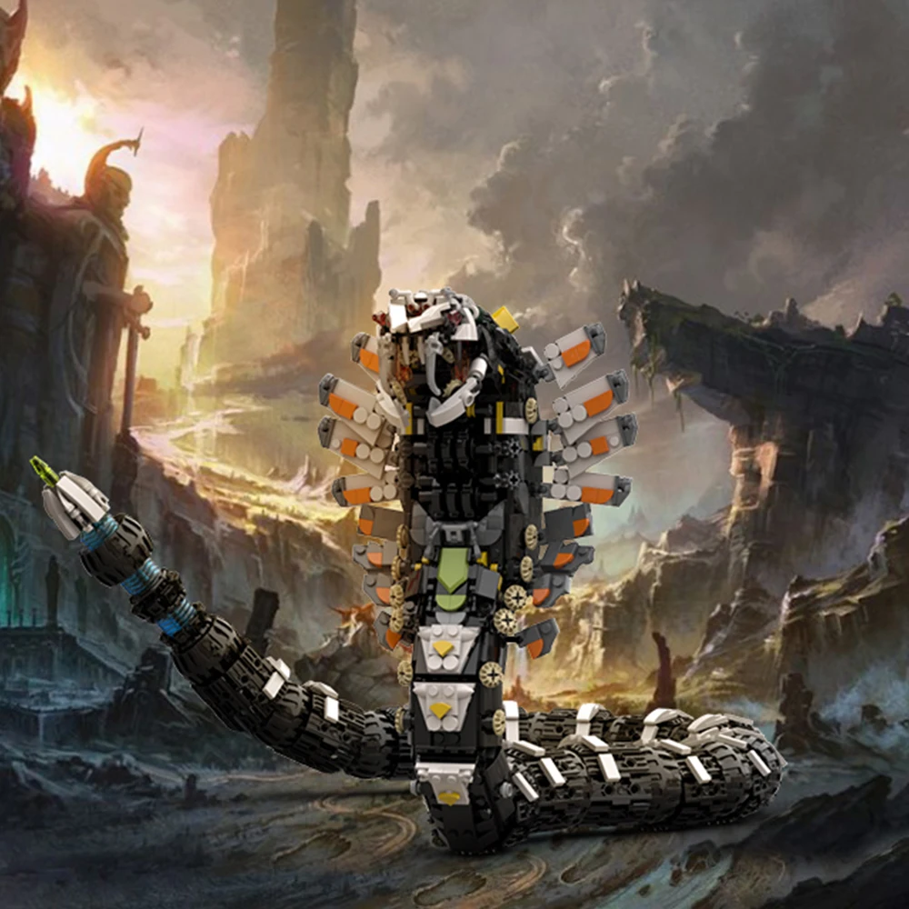Moc Horizon Zero Dawned Slitherfang Brick Gioco Popolare Mostro Meccanico Bandito West Clawstride Dinosaur Building Block Toy