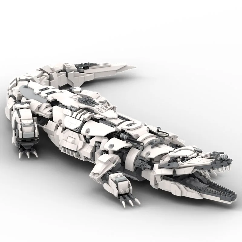 Horizon Snapmaw Mech Crocodile Wild Animal Alligator Building Model Kit Zoo Fire Salamander Figurine Brick Toy Regalo Per Bambini
