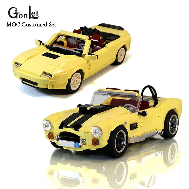 2024 New Creatorive Expert Ac Cobra E Miata Mx5 Misura Per 10271 Fiat 500 City Model Buiding Kit Block Bricks Toys Regali Di Compleanno