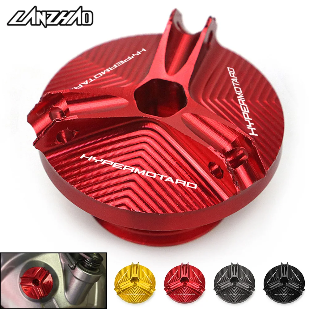 Hypermotard Spina Motore Coperchio Filtro Carburante Tappo Bullone Accessori Moto In Alluminio Cnc M20 * 2.5 Per Ducati Hypermotard 796 950