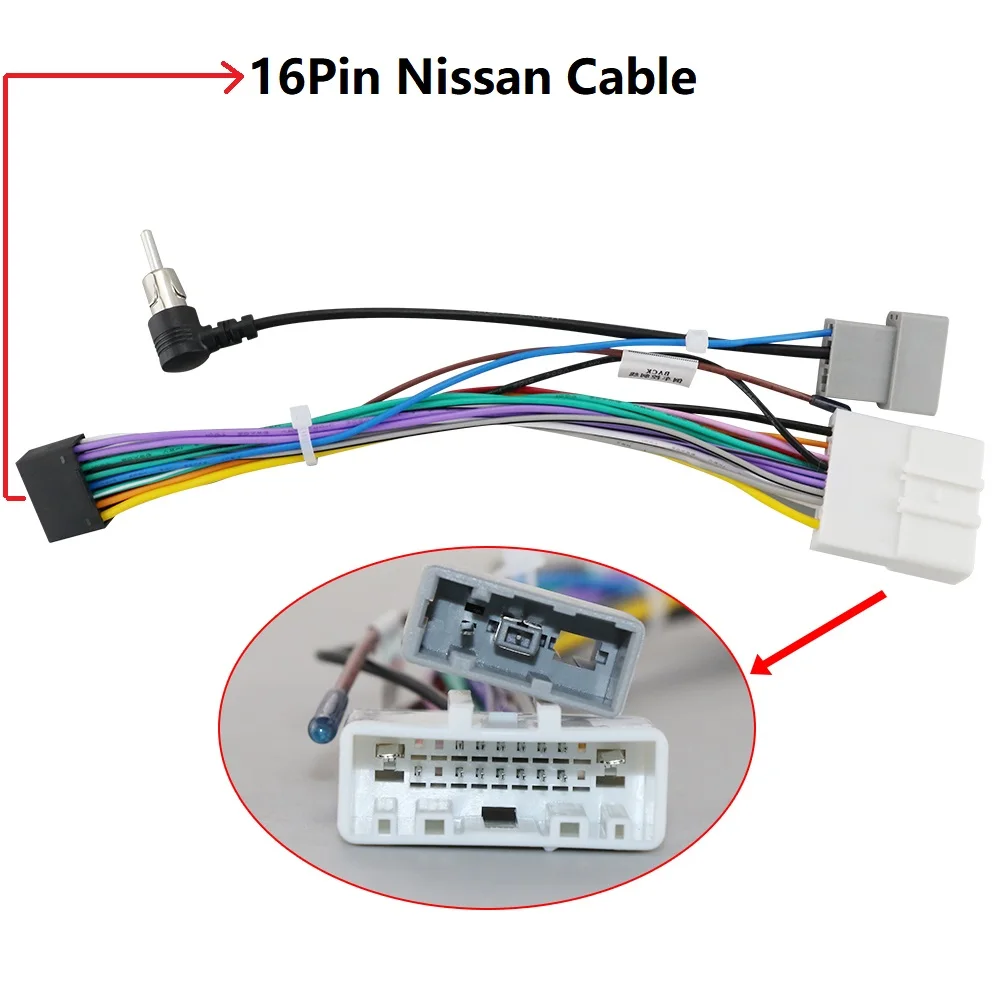 16Pin Per Nissan Adapter Auto Stereo Radio Power Connector Fit Nissan Oem Autoradio Harness Hizpo Brand Car Head Unit Stereo