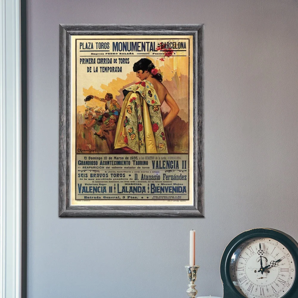 Bullfight Vintage Ad Barcelona Spagna 1935 Corrida Movie Wall Art Paint Decor Stampe Su Tela Poster Dipinti Ad Olio Senza Cornice