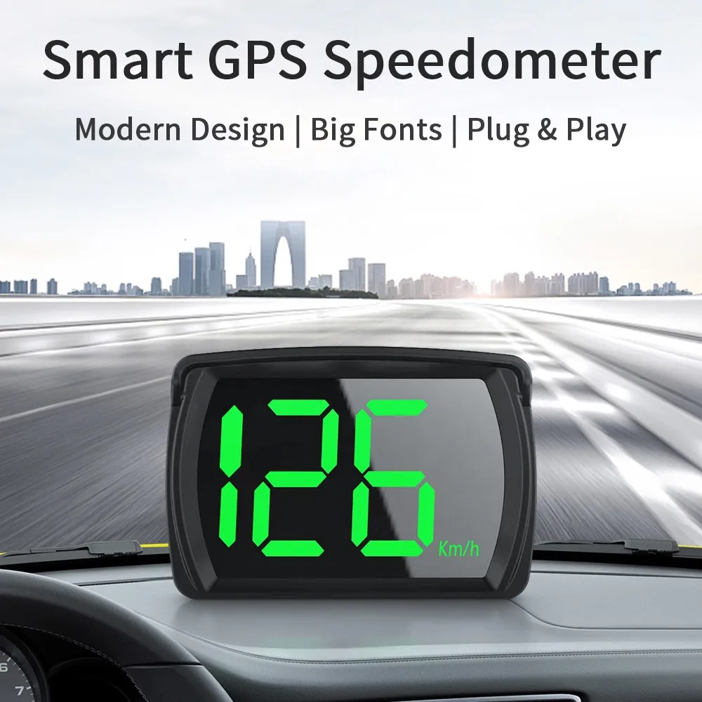 2023 Gps Hud Big Font All Car Smart Digital Tachimetro Kmh Mph Promemoria Meter Accessori Elettronici Auto Head Up Display