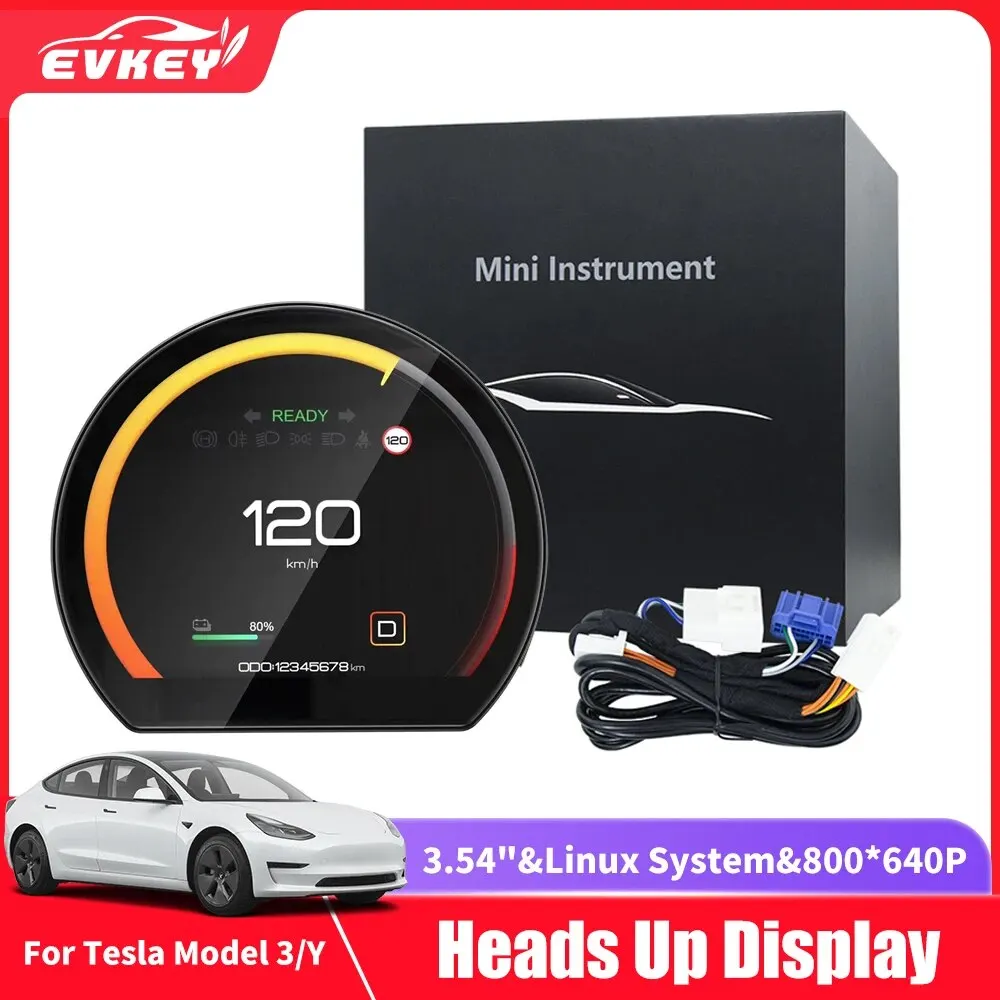 Evkey Hud Head Up Display Da 3.54 ''Per Tesla Model Y 3 Tachimetro Con Display Head-Up Dedicato Per Accessori Tesla Car Model 3 Y