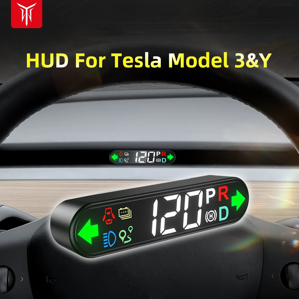 Yz Hud Head-Up Display Per Tesla Model 3 Model Y Elettronica Dedicata Tachimetro Digitale Accessori Per Auto Per Veicoli Elettrici