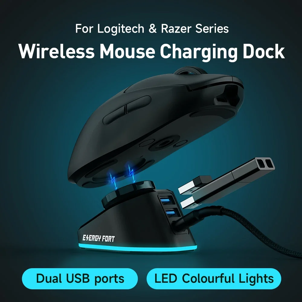Caricabatterie Wireless Per Mouse Da Gioco Per Logitech G403 G502 X Plus G703 G903 Hero Lightspeed Dock Station G Pro X Superlight Hero Gpw2