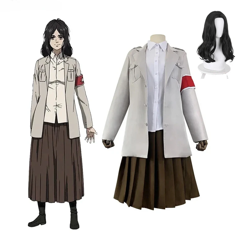 Pieck Finger Cosplay Costume Attack On Titan The Cart Marley Coat Last Final Season Set Completo