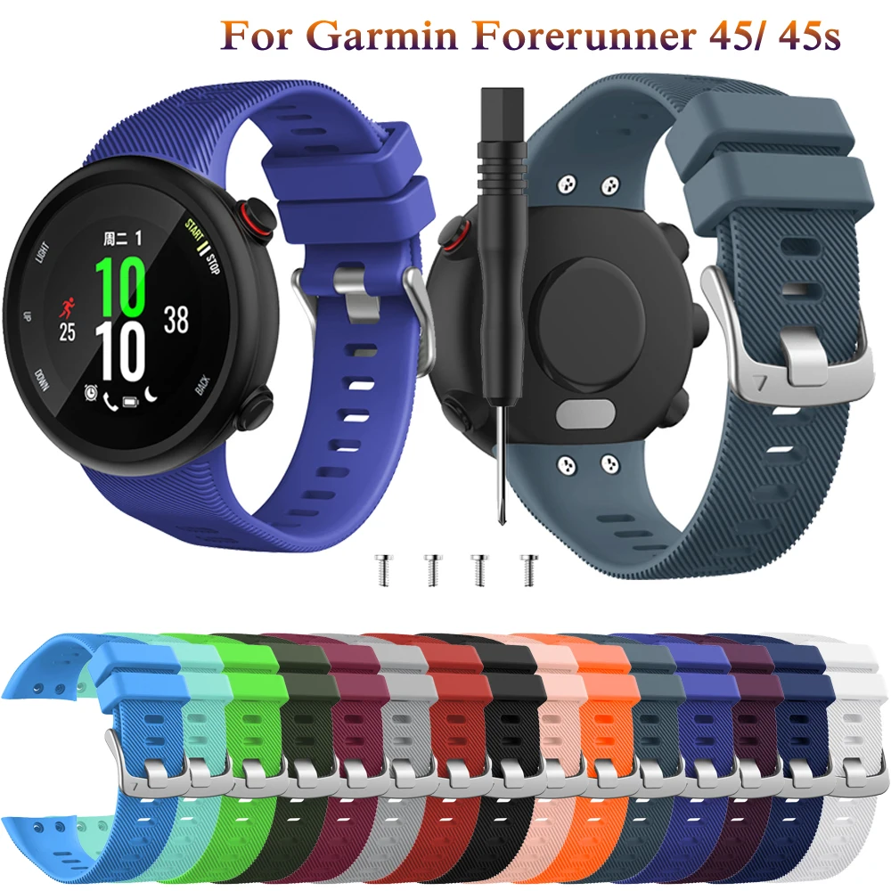 Silicone Per Garmin Forerunner 45 S Cinturino Di Ricambio Per Cinturino Garmin Forerunner 45 Smart Watch Per Garmin Swim 2 Correa