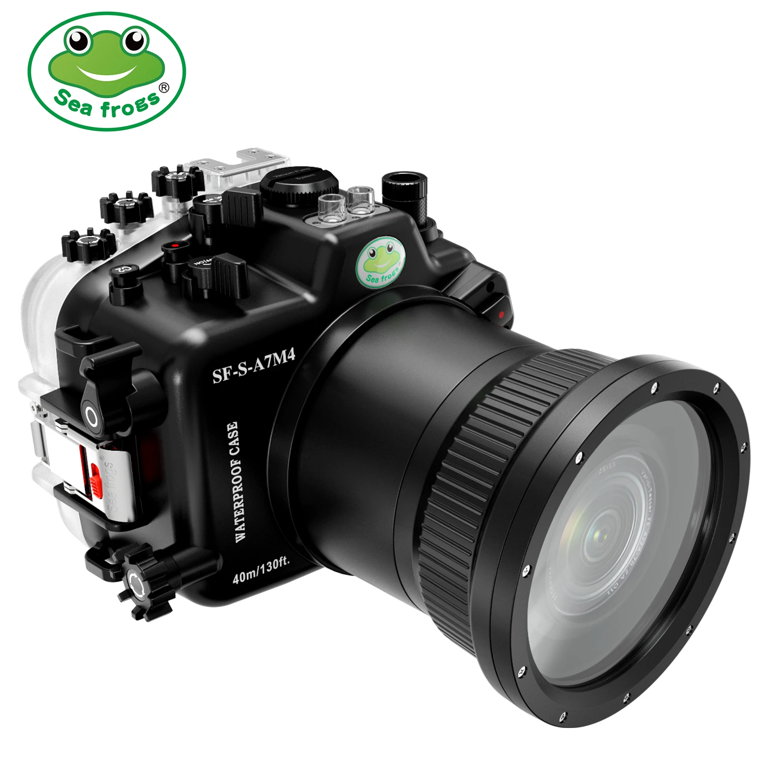 Seafrogs 40M/130Ft Custodia Per Fotocamera Subacquea Per Sony Alpha 7 Iv (Ilce-7M4/Alpha 7 Iv) Con Porta Dome (Wa005-F-B-A)