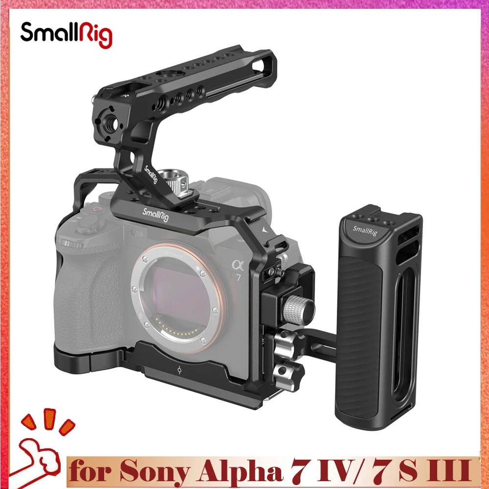 Smallrig Full Dslr Sony Full Camera Cage Rig/Staffa A L Per Sony Alpha 7 Iv/A7S Iii/A1/A7R Iv Con Opzioni Multi-Montaggio Rigs