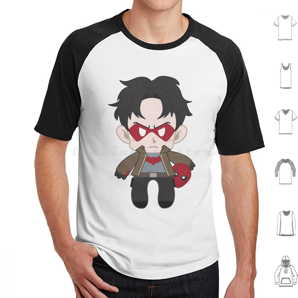 Giasone Robin T Shirt Big Size 100% Cotone Jason Robin Red Hood Robin Comics Comics Robin Nightwing Red Tim Drake Red Robin Jason