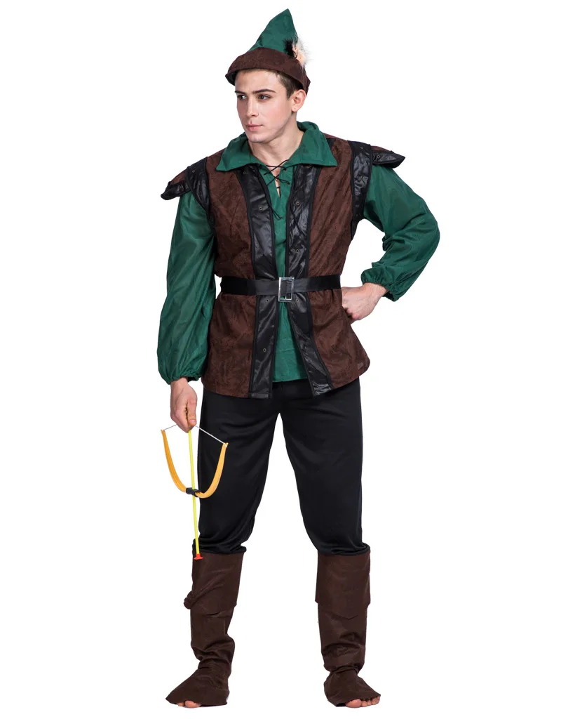 Halloween Stage Sitcom Short Story Show Per Prendere Parte Alla Competizione Hot Robin Hood Tough Guy Cosplay Suit