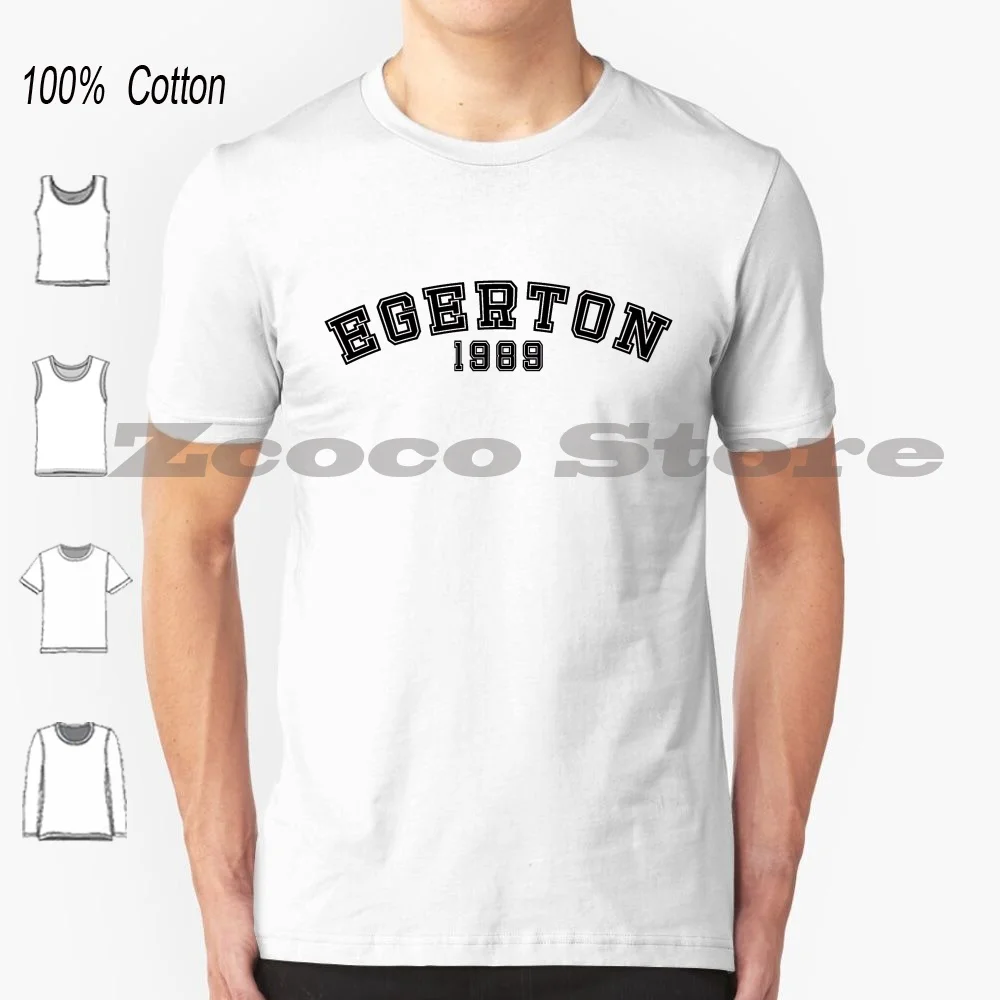 Taron Egerton 100% Cotone Uomo E Donna T-Shirt Moda Morbida Taron Egerton Kingsman Eddie The Eagle Robin Hood The Golden