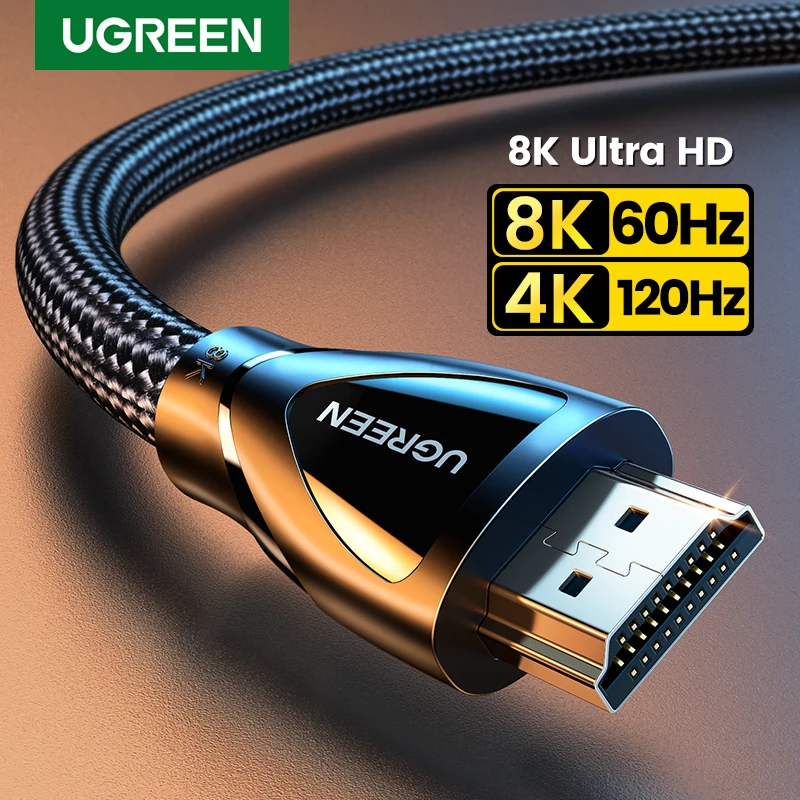 Cavo Hdmi Ugreen Per Xbox Series X Cavo Hdmi 2.1 8K/60Hz 4K/120Hz Splitter Hdmi Per Xiaomi Mi Box Ps5 Hdr10 48Gbps Hdmi 2.1