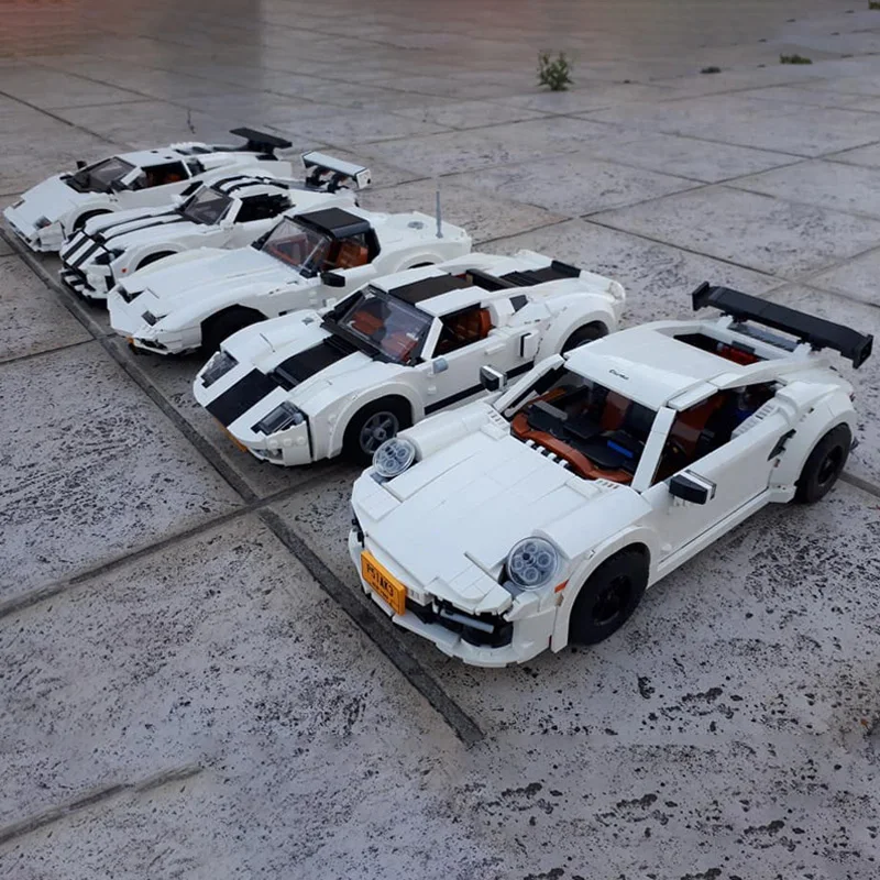 Moc Building Blocks Cars Rancher F40 Shelby Cobra C3 Gt40 Gt-R Murcielago Fj Cruiser Suv Roadster Pickup 10295 Mod Mattoni Giocattoli