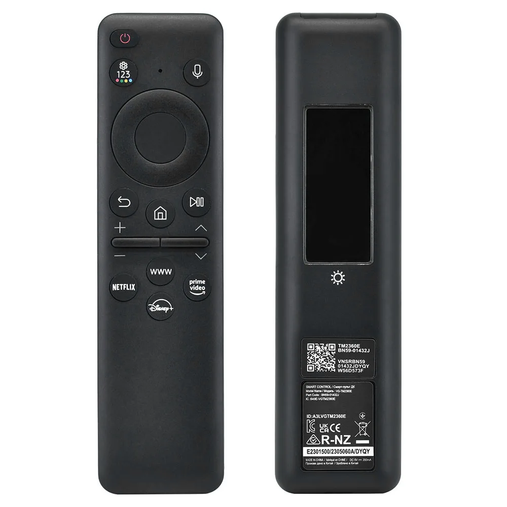 Nuovo Bn59-01432J Tm2360E Telecomando Ricaricabile A Celle Solari Vocali Per 2023 Samsung Tv Q60C Q70C Q80C Qn85C Qn90C Cu8000 S95C
