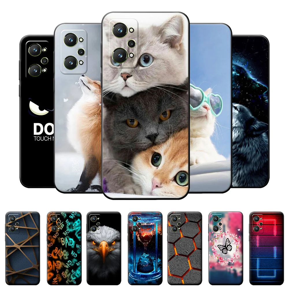 Per Realme Gt2 Cover Posteriore Per Realme Gt2 Pro Custodia Per Telefono Per Realme Gt2 Gt2 Pro Silicone Verniciato Soft Tpu Fundas Bumper
