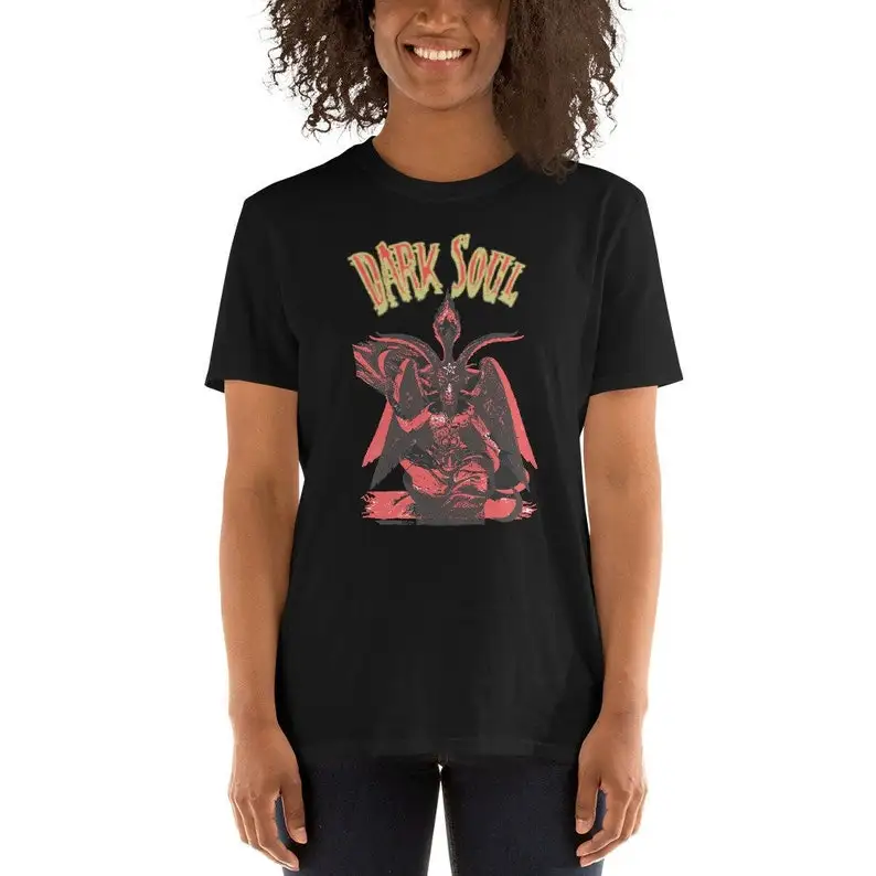 Baphomet Black Goat Dark Soul Black Philip Occulto Satanist T-Shirt Unisex A Maniche Corte