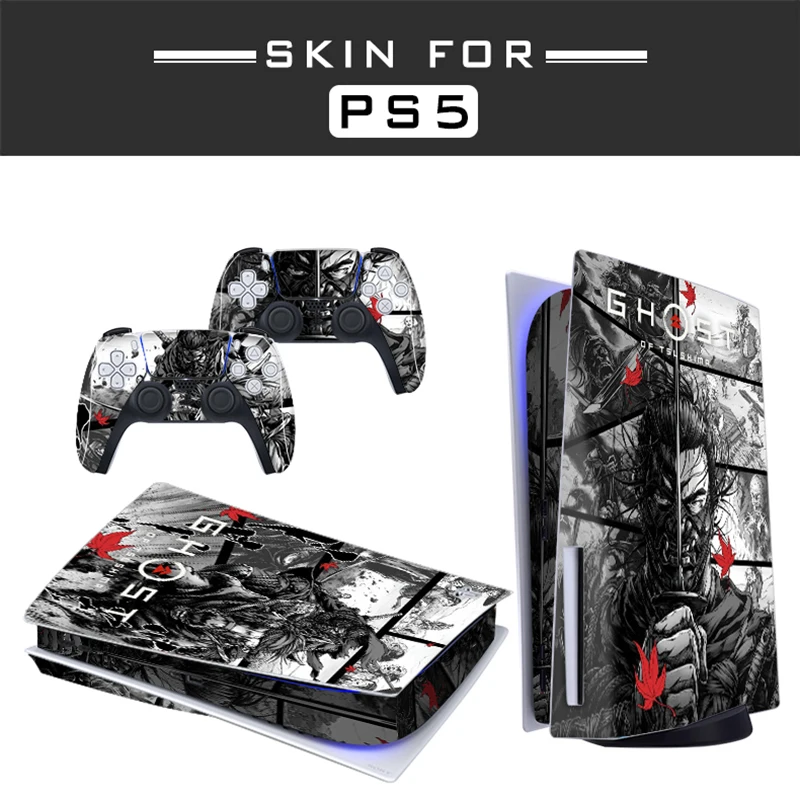 Adesivo Skin Ghost Of Tsushima Ps5 Disc Edition Per Console E Controller Playstation 5 Cover Adesiva Skin Per Ps5