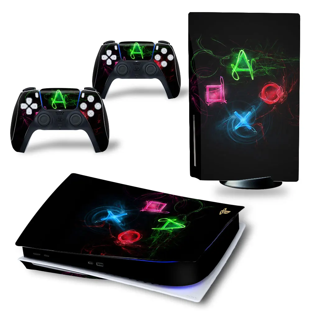 Adesivo Decalcomania Per Ps5 Standard Disc Edition Cover Skin Per Sony Playstation 5 Console E 2 Controller Adesivo Skin Ps5 Vinile
