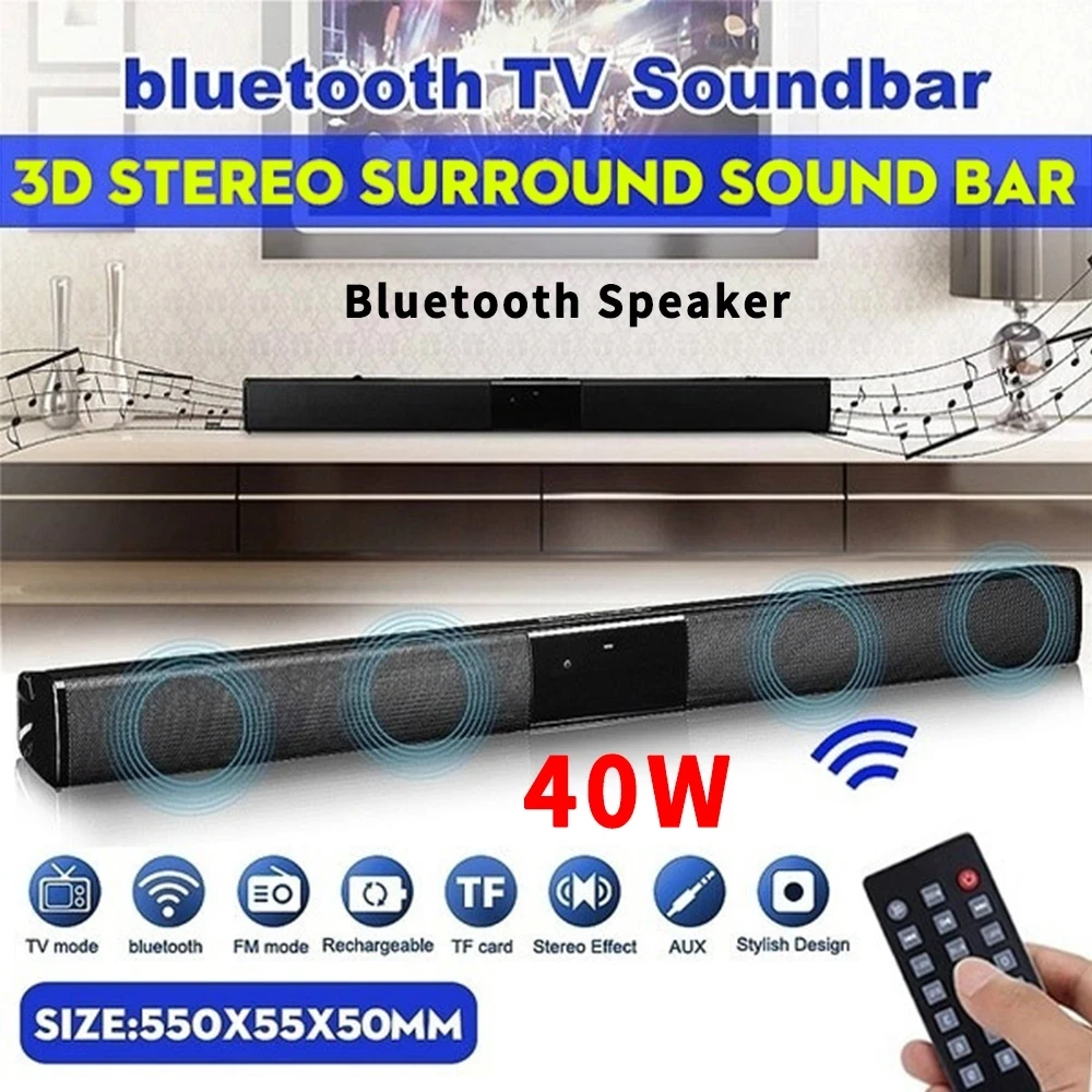 40W Home Theater Altoparlante Bluetooth Subwoofer Wireless Boombox Telecomando A Infrarossi Tv Soundbar Stereo Echo Wall Music Center