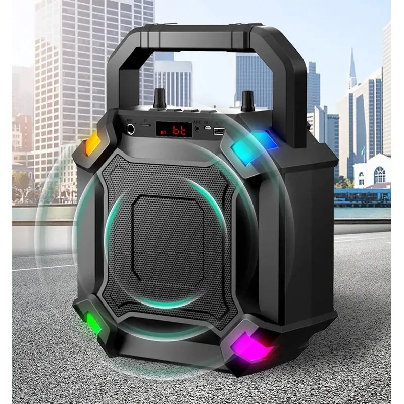 Altoparlante Portatile 6D Magic Bass Wireless Bluetooth Supper Soundbox Per Tv Supporto Per Pc Scheda Tf Radio Fm Aux Boombox Con Subwoofer